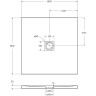 Душевой поддон из литьевого мрамора 80x80 см BELBAGNO TRAY-MR-UNO-A-80-35-W-CR
